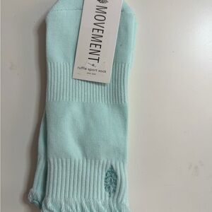 Free People Light Green Ruffle Athletic Socks